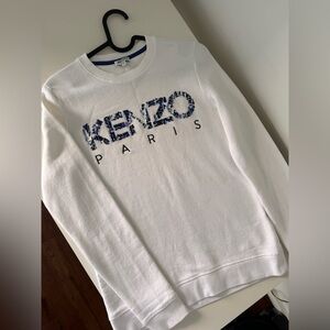 Kenzo White Women Sweatshirt Sz S
